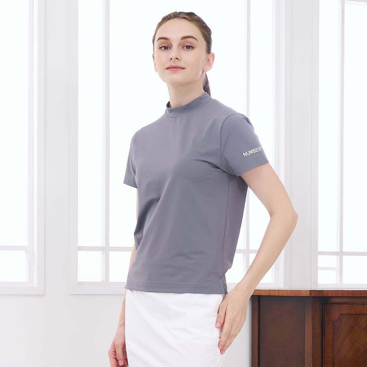 Ladie's-Mock-Turtleneck-Gray | NUMBER TWO W 公式オンラインショップ