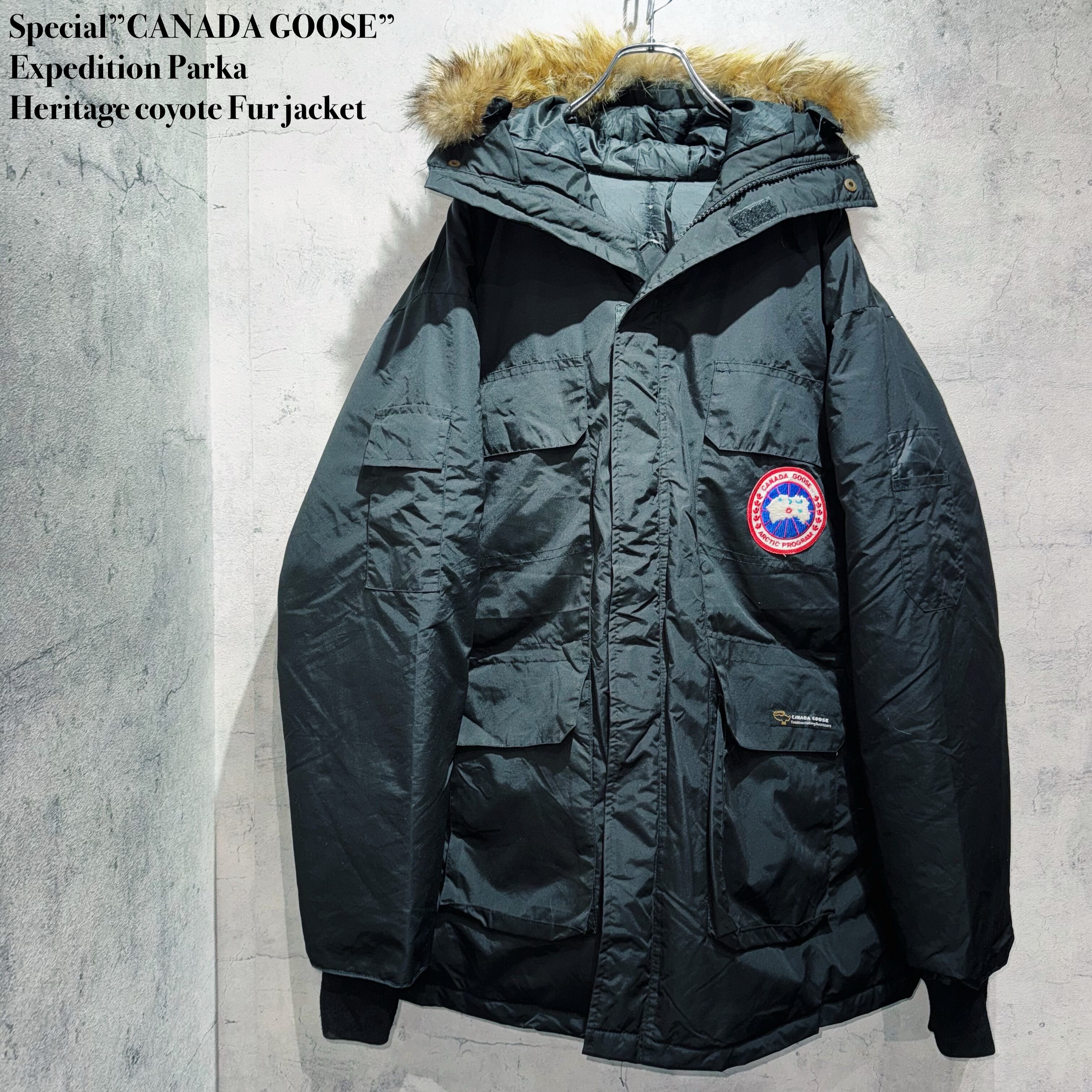 Special”CANADA GOOSE”Expedition Parka Heritage coyote Fur jacket