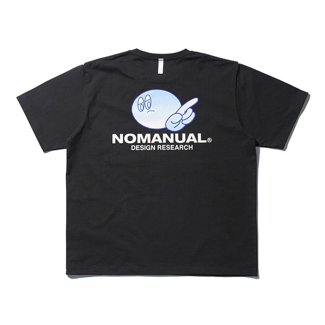 [NOMANUAL] LOGO PATCHED T-SHIRT - BLACK 正規品 韓国ブランド 韓国ファッション 半袖 Tシャツ