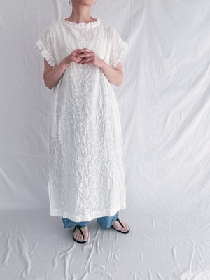 qiri / grow' embroidery frill one-piece