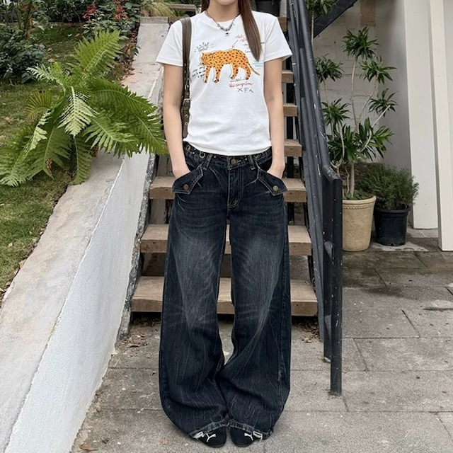 アニマルグラフィックスリムフィットTシャツ 2col R02452