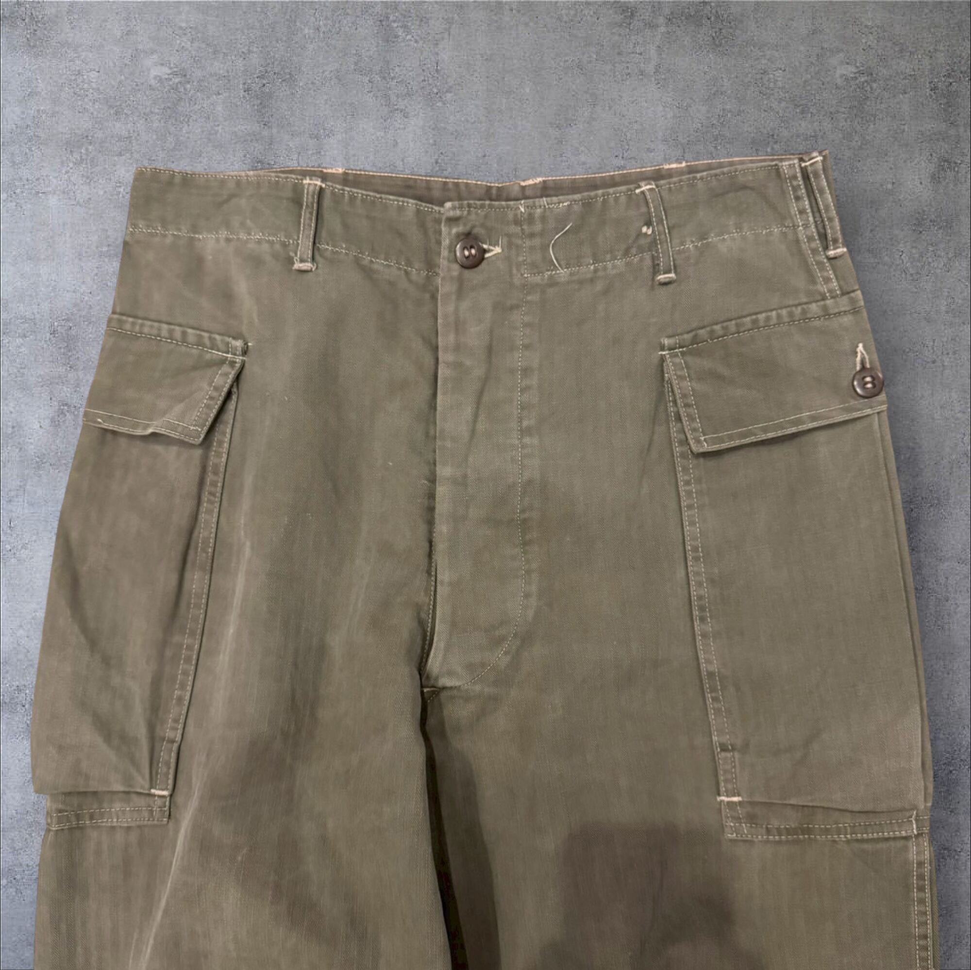 40's U.S.Army M-43 HBT Trousers “尿素ボタン” | spike osu