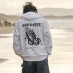 GOD'S GIFT ZIP HOODIE【White】