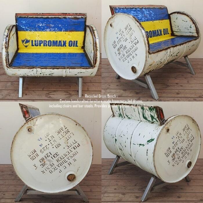 ドラム缶をリメイクしたベンチ 2P R LUPROMAX OIL 2人掛け 1.5人 ドラム缶をリメイクしたベンチ 2P R LUPROMAX OIL 2人掛け 1.5人