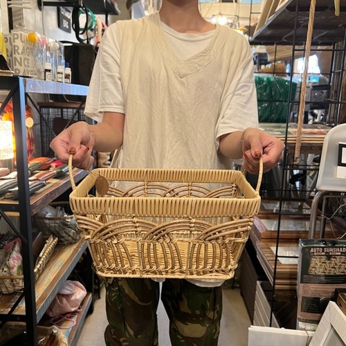 Plastic Basket S　プラバスケットS　バスケット　カゴ　取っ手付き　収納　