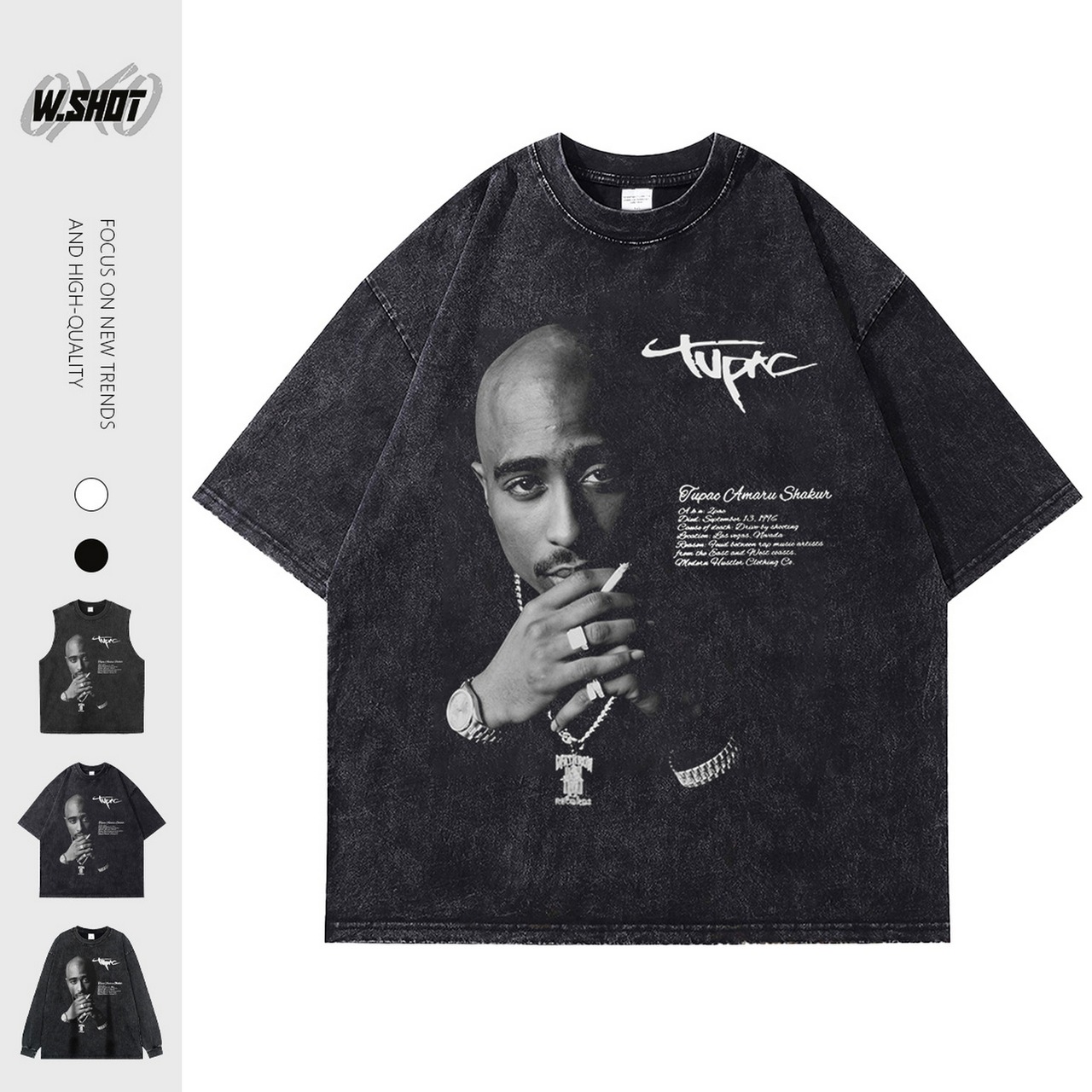 VINTAGE ストリート Tupac Tシャツ T1024