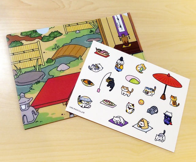 ねこあつめ　クリアファイル（ねこと記念撮影）