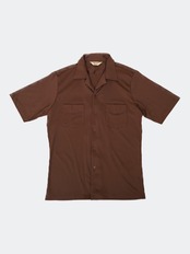 80-90s open collar shirt