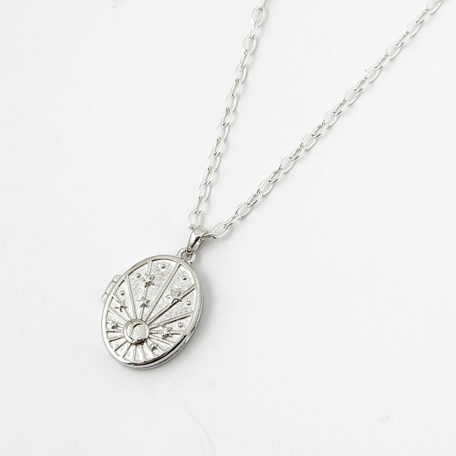 惑星の ロケット ペンダント silver 月星  （チェーンオプション）