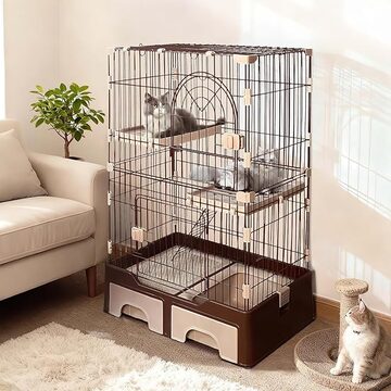 猫 ケージ キャットケージ ペットケージ トイレ付き 引き出し 