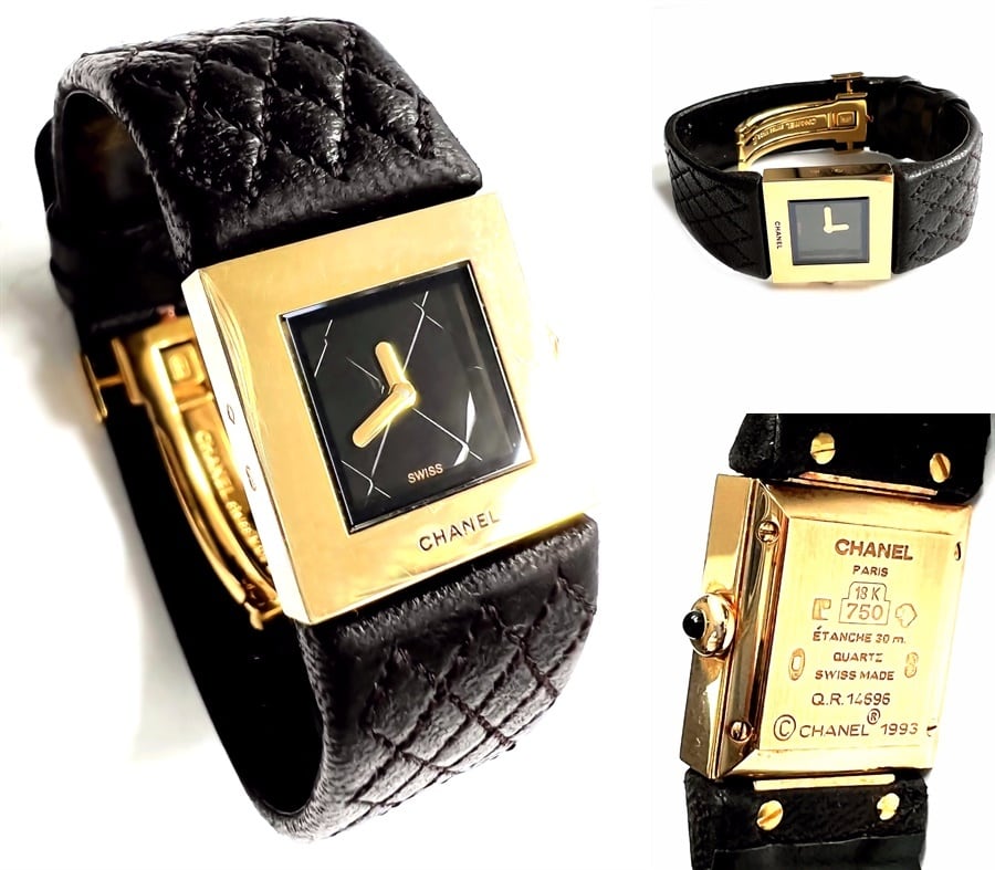 シャネル　時計　マトラッセ CHANEL シャネル マトラッセ ウォッチ K18YG 750 金無垢 時計 QZ