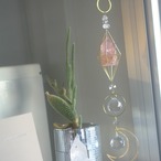 Aphrodite - Pyrite in Rose quartz with Golden healer / ジェムピラー / Gem Pillar Interior Jewelry