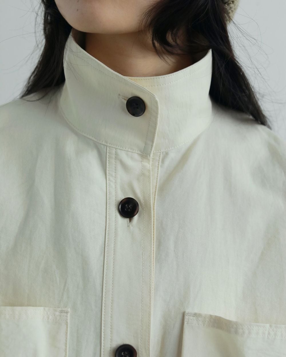 anuke(アンヌーク) Pocket Standcollar Shirts | サウスオレンジ