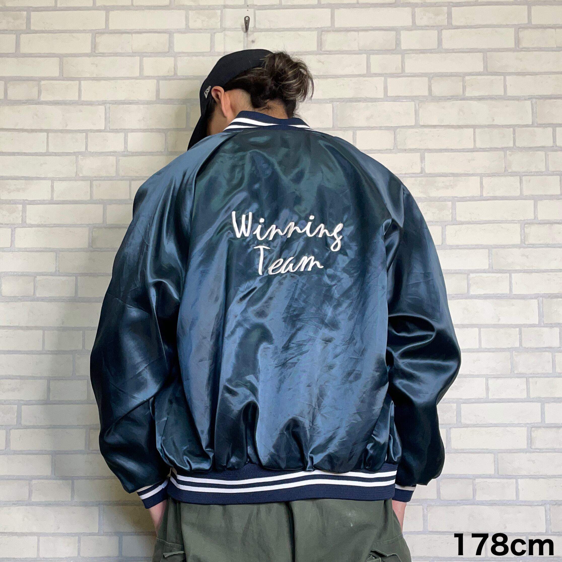 Made in USA 】AUBURN ナイロンスタジャン XL バック＆フロント刺繍 