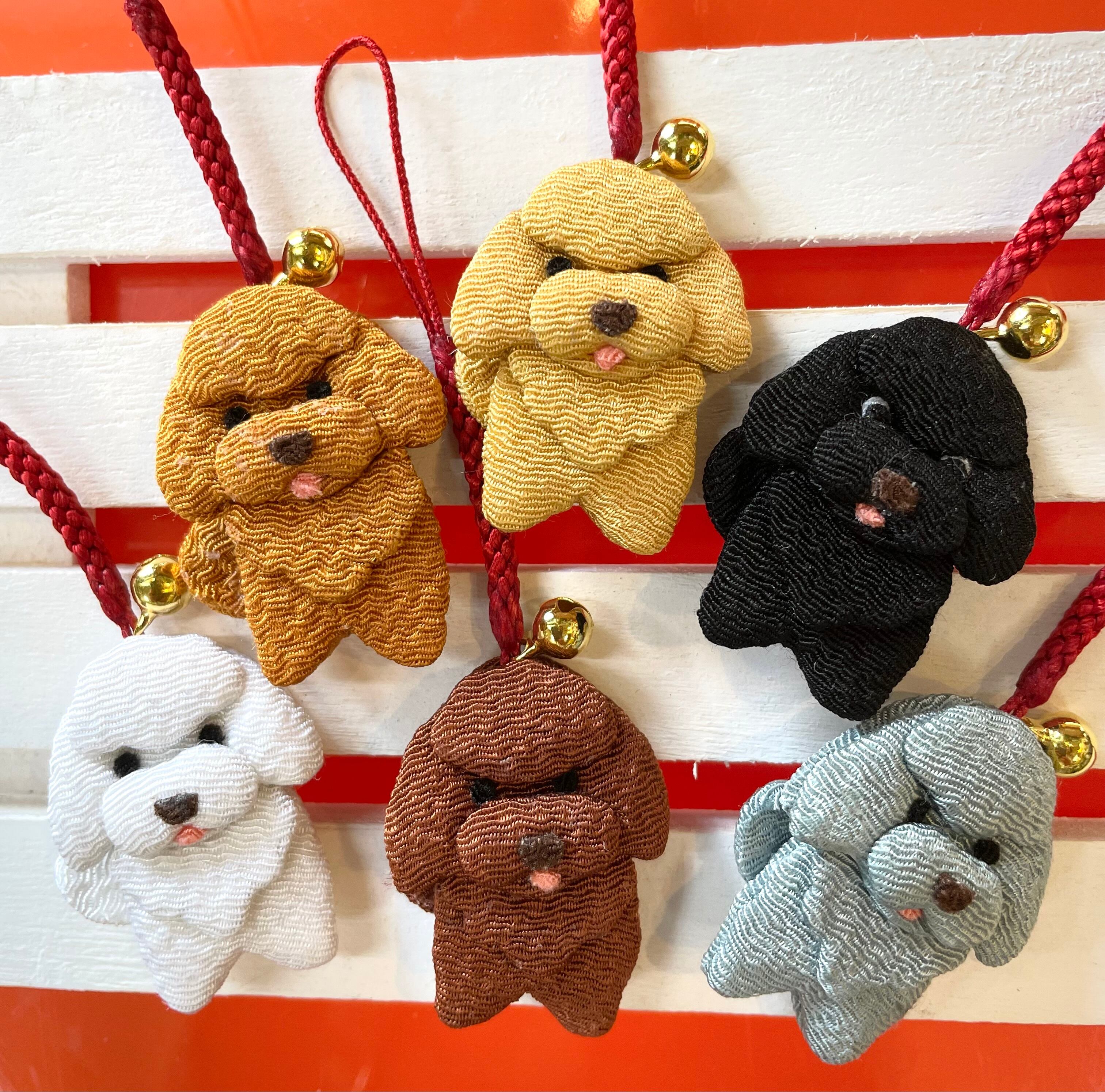 トイプードル《ブラック》♡ちりめん根付ストラップ