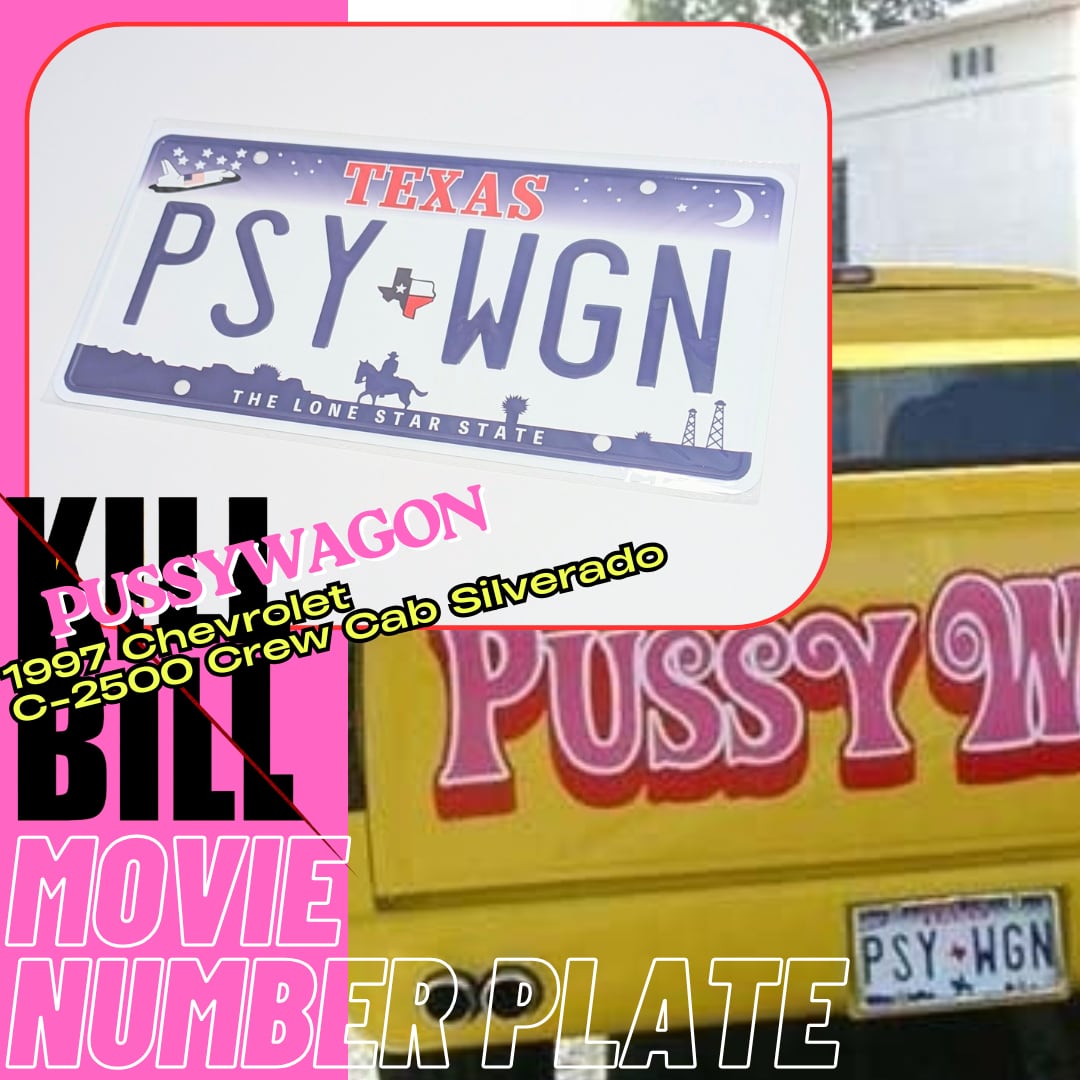 【 Kill Bill ( キル・ビル ) 】 PUSSY WAGON ( プッシーワゴン ) / 『PSY WGN』 / ナンバープレート / ライセンスプレート 〚アメリカン雑貨 アメトイ〛