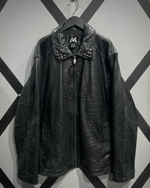 【X VINTAGE】Studs Custom Vintage Lamb Leather Jacket