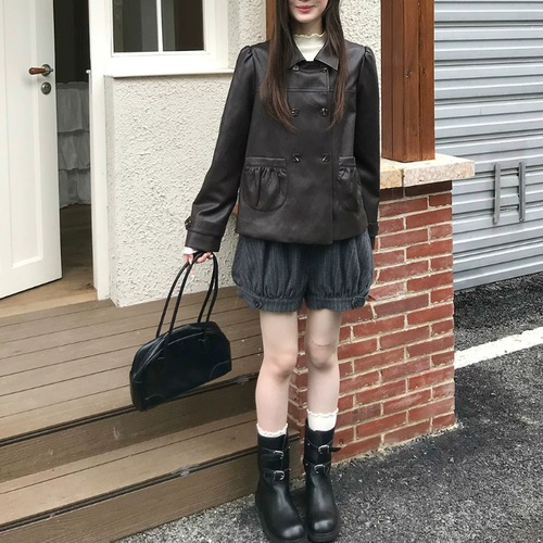 ストライプリボンバルーンショートパンツ ・79071