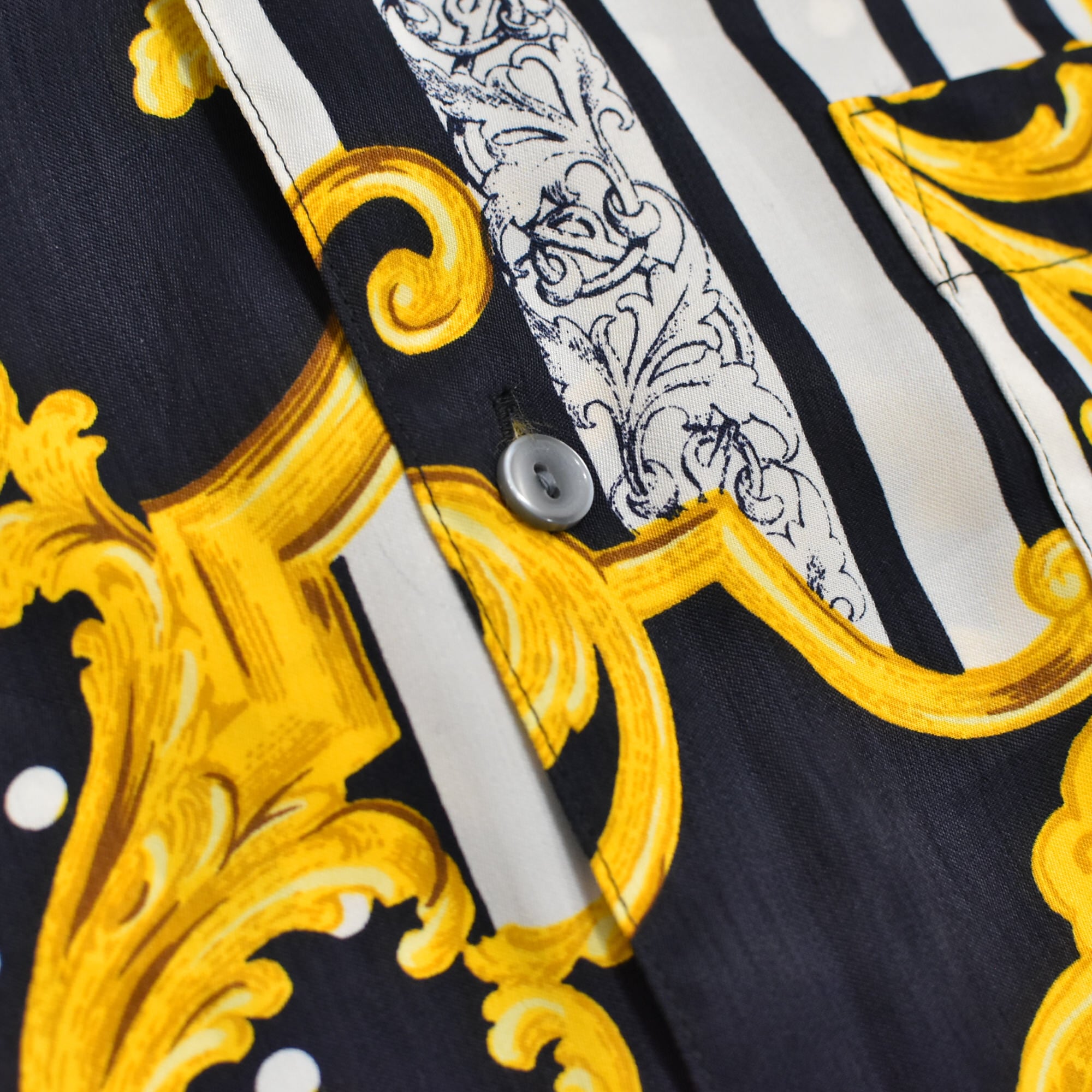 80～90s Leoz luxury pattern poly shirt Jp vtg | 古着屋 grin