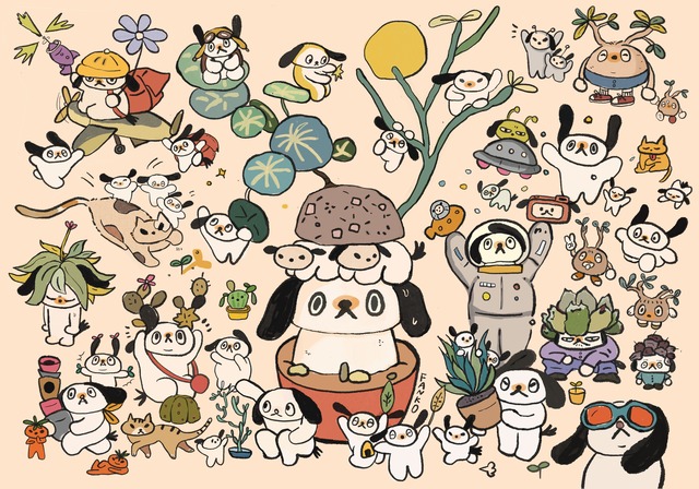 【額装あり】Fanko 狗仔之家 "楽園 / Paradise" / ART FAIR NAGANO 2026 展示作品【We ship internationally】