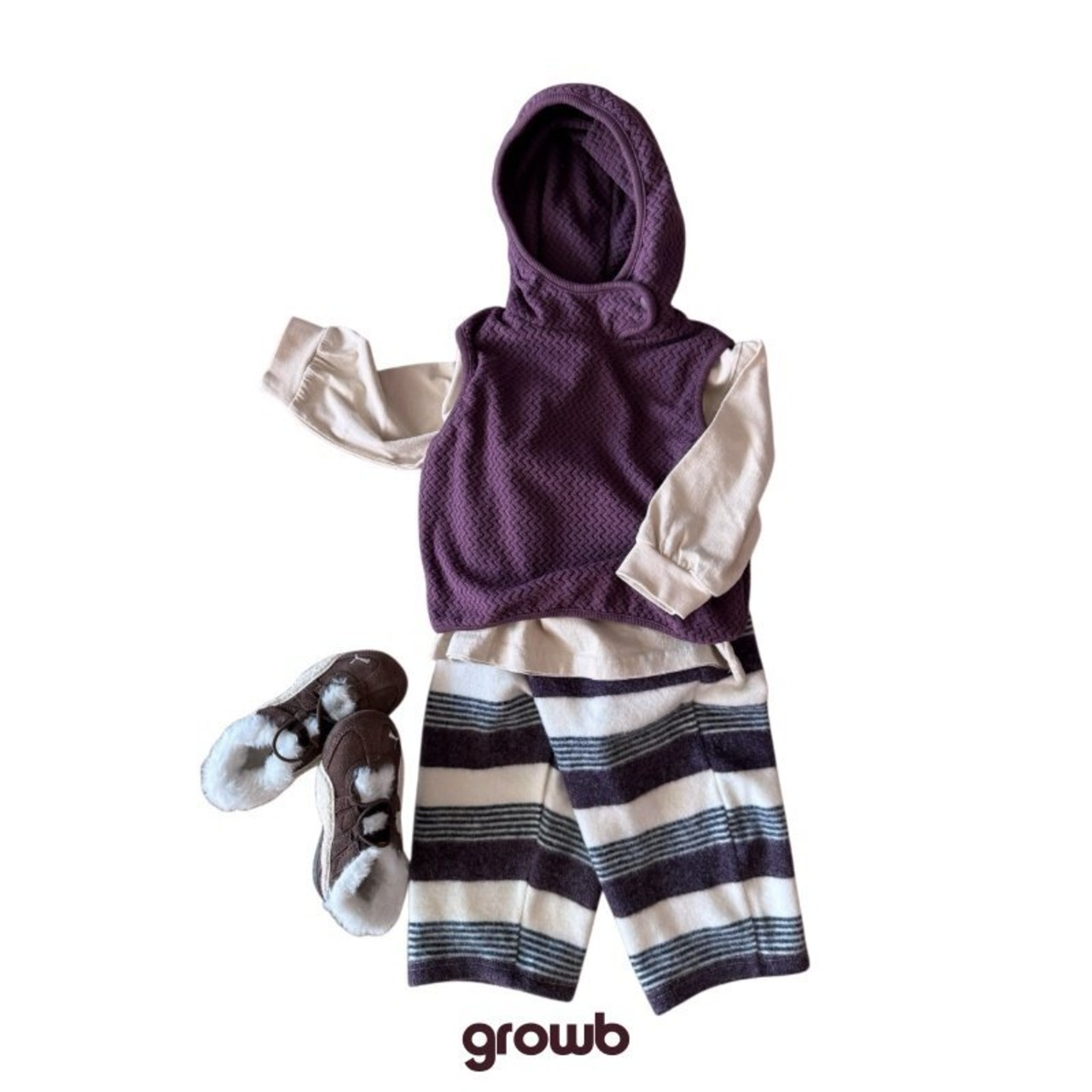 GROWB［取寄］cover hood vest 26winter