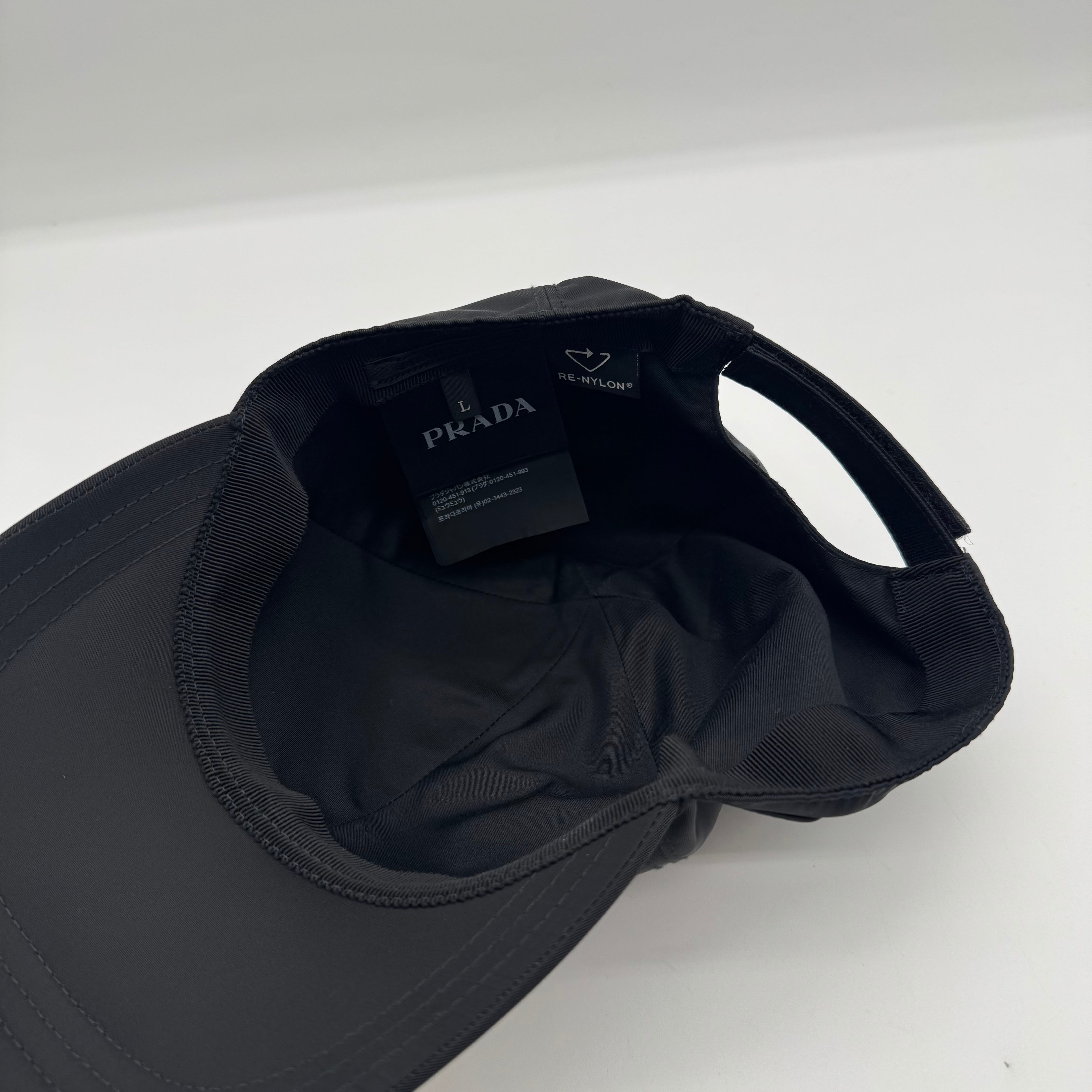 現行品】PRADA Re -Nylon ベースボールキャップ 帽子 ブラック プラダ