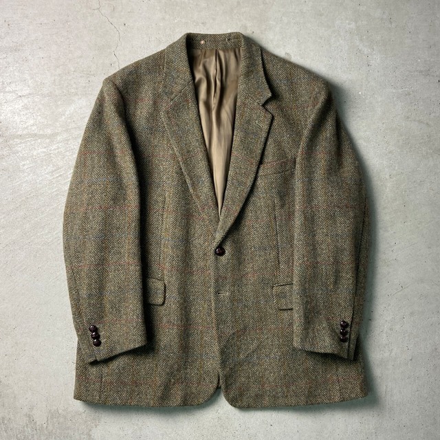 90年代〜 HARRIS TWEED ハリスツイード ウールテーラードジャケット 