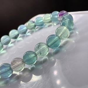f116.透明度有り、爽やか系フローライトブレスレット
