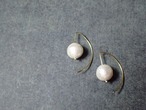 cotton pearl earrings offwhite color