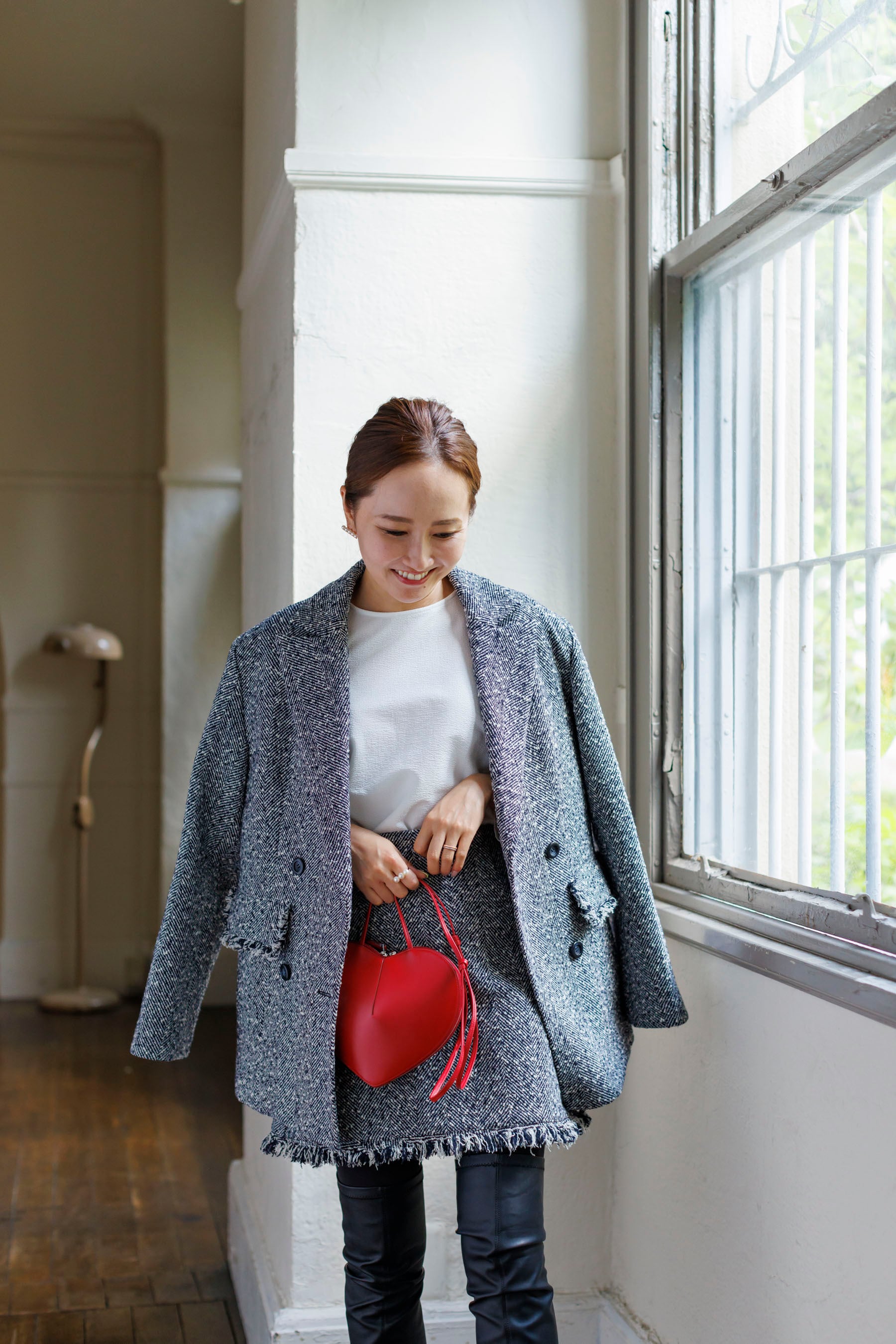 Tweed mini skirt | Bluelea