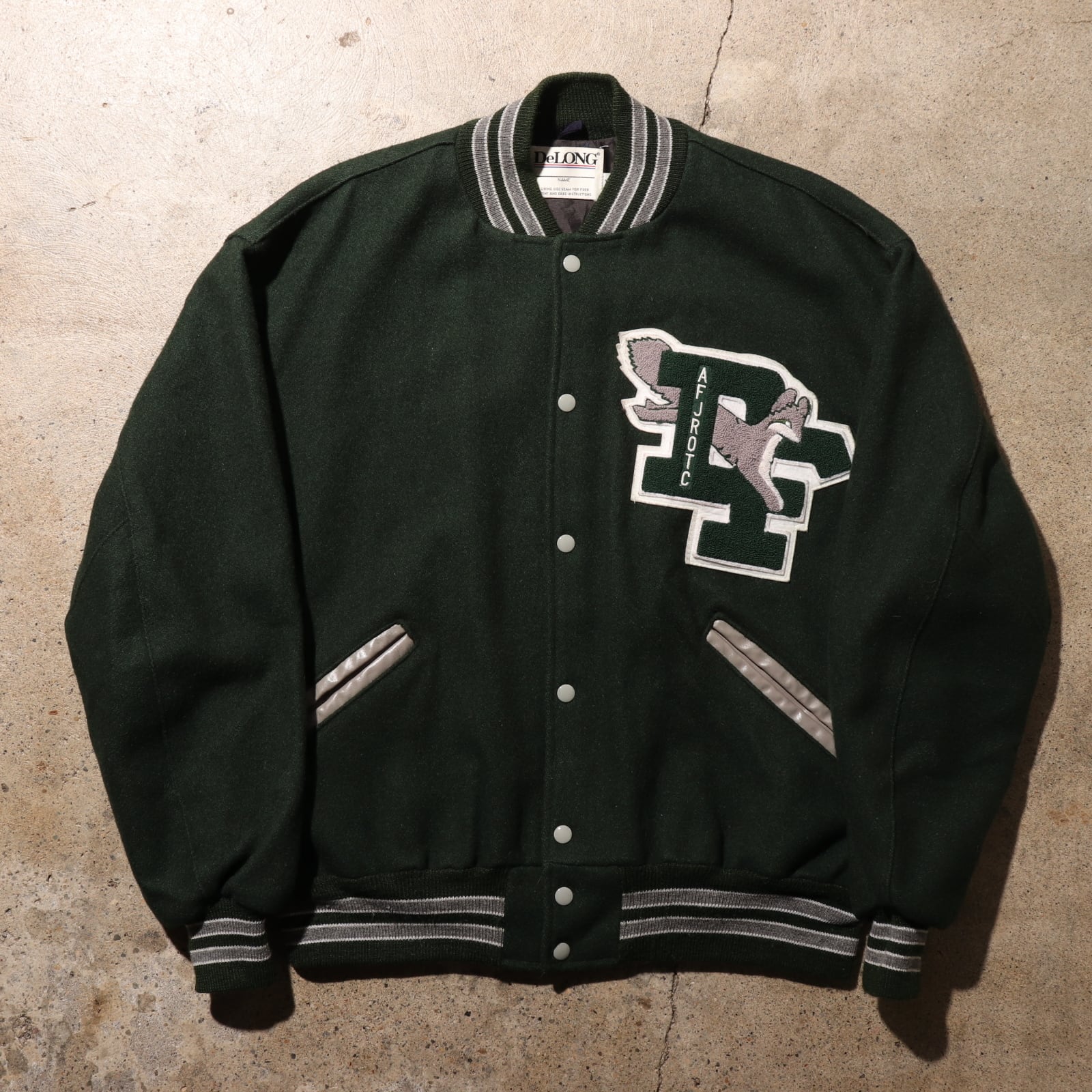 XL DeLONG 空軍 スタジャン AIR FORCE デロング 緑 グリーン エア 
