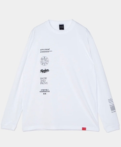 【APPLEBUM】アップルバム ICON DRY L/S T-SHIRT (WHITE) ドライ ロングスリーブTシャツ
