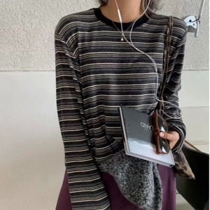マルチボーダールーズロングTシャツ 2litr05642