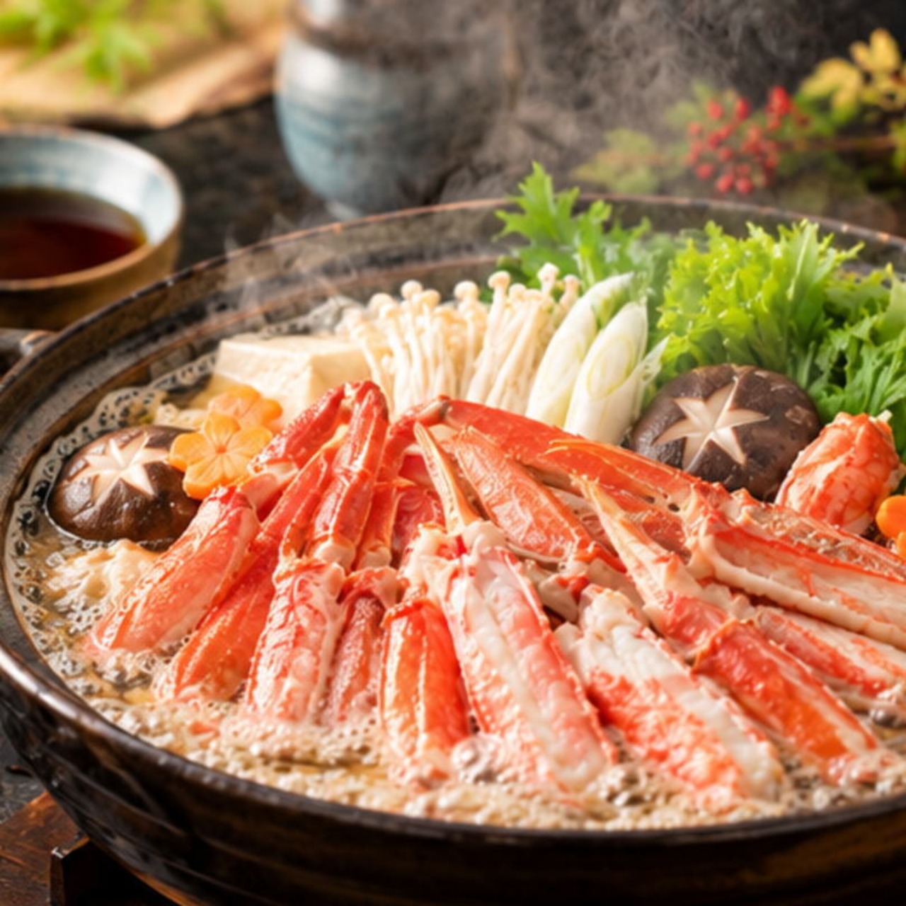 【全国送料無料】（沖縄・北海道を除く）まるごと生ズワイガニ鍋セット超特大１ｋｇ超　ー約3～4人前ー《冷凍便》