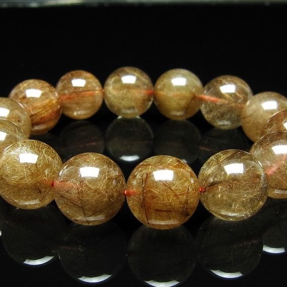 ルチルクォーツ ブレスレット 18mm ブロンズルチル ブレス一点物 111-50748