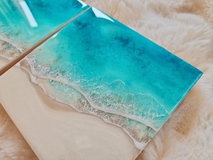 463.オーシャンレジンアート 3連パネル