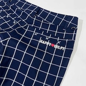 美品 TIGORA ティゴラ チェック柄 ゴルフ ストレッチ パンツ 11 /ネイビー/レディース