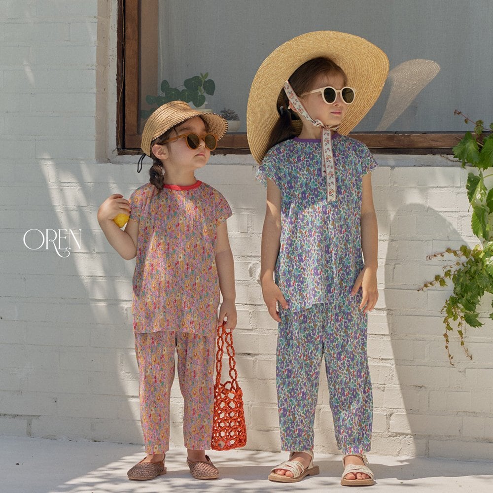 【6/11〆予約】<OREN> Rosy pleats two-piece set