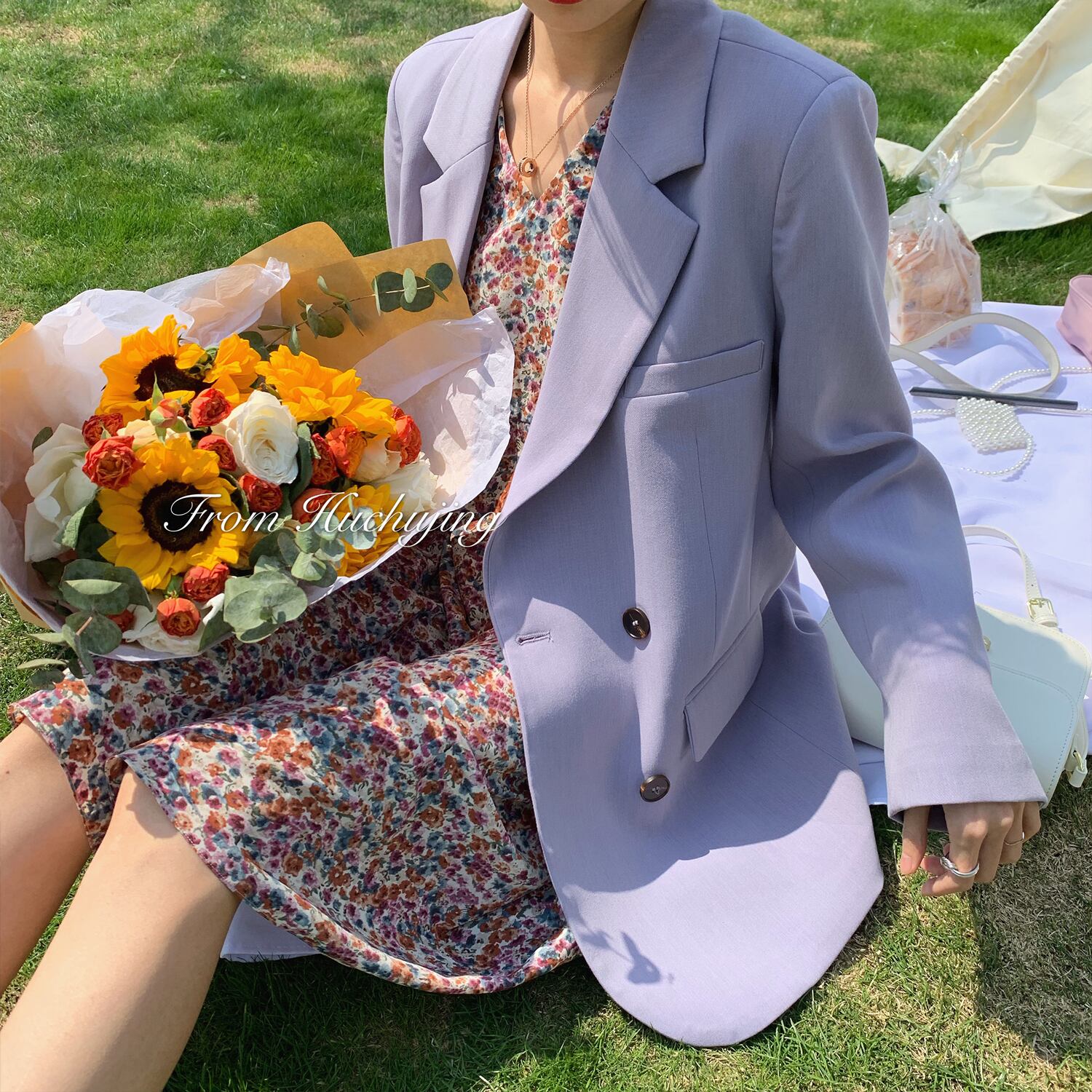 スタイルジャケット パープル HUCHUJING49685225918