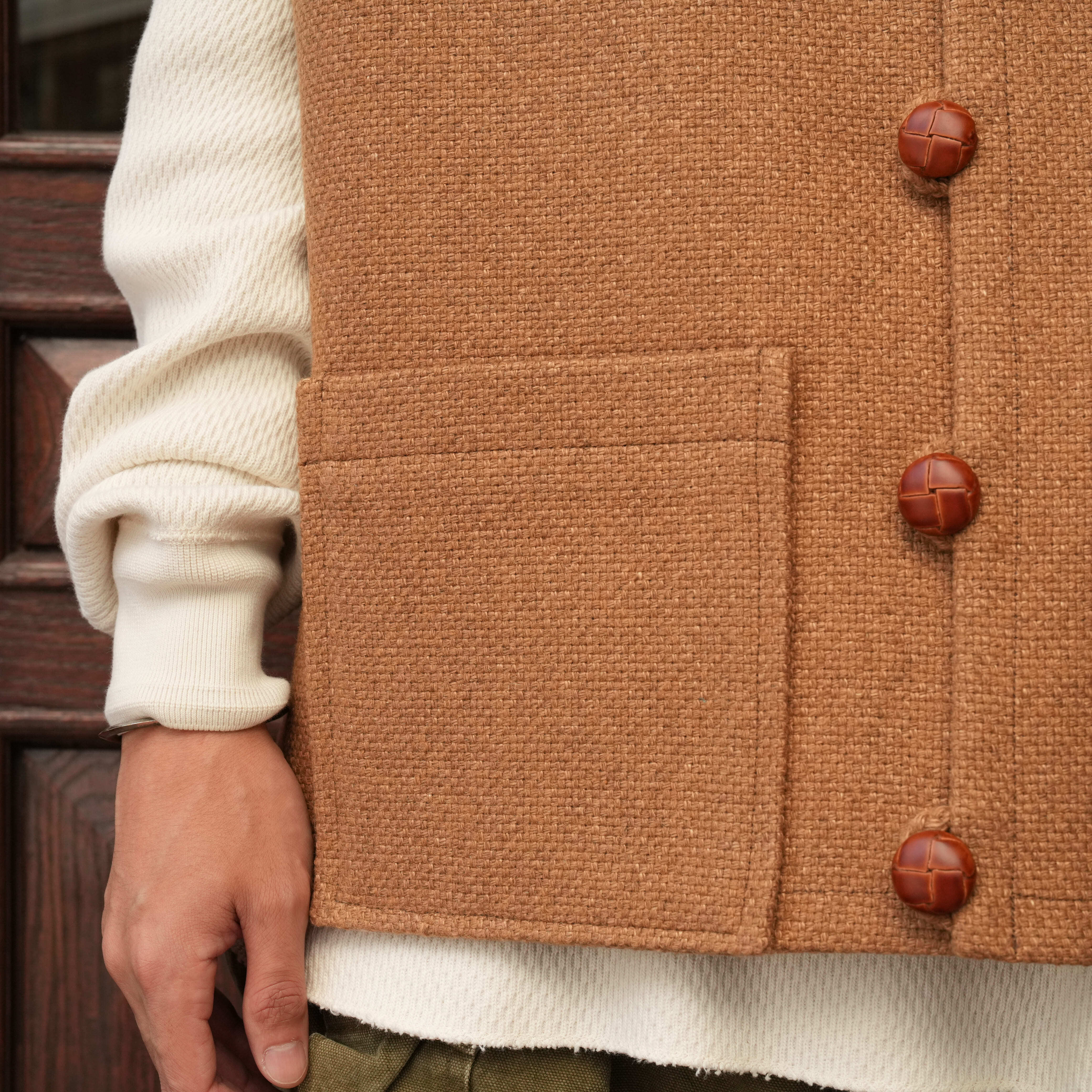 トップス Herill 25AW Cashmerelinenmat Chimayovest HERILL(へリル)25AW 