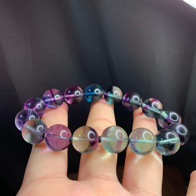 b165 美しいグラデーションフローライトブレスレット