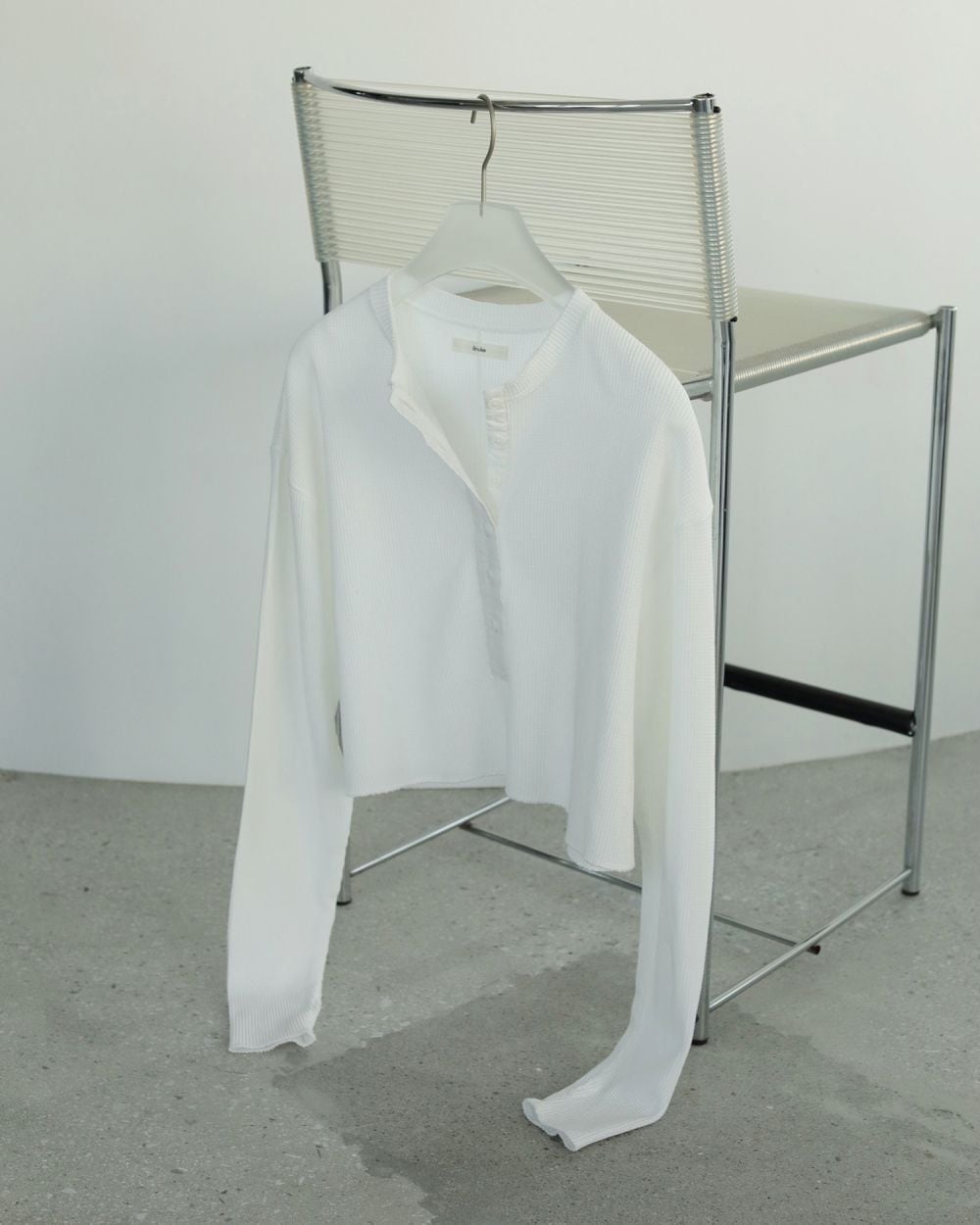 ànuke】Waffle Henley Tops | LASHIC