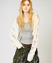 【直営限定ITEM】COOLAダメージニットボレロ (WHITE) CQ-48051H