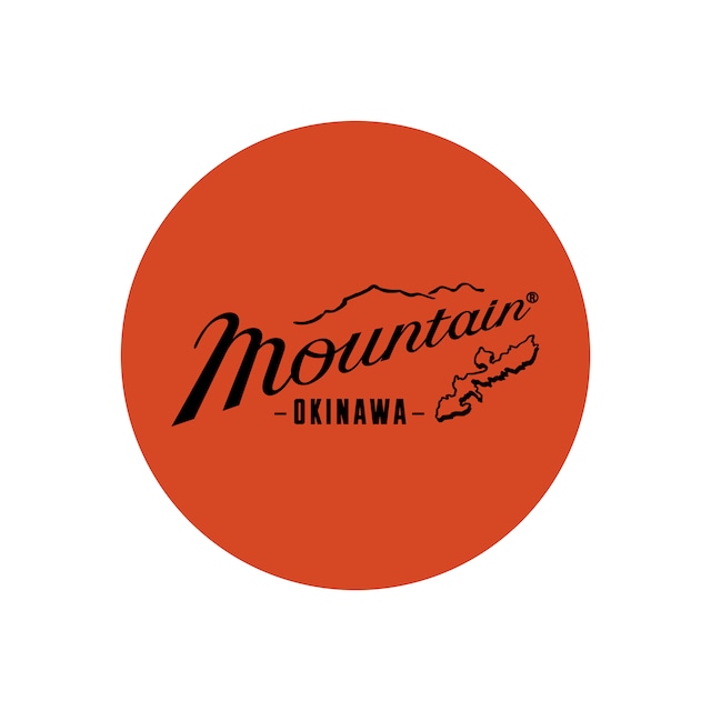 Mountain オリジナルロゴ サークルステッカー /　Flame orange