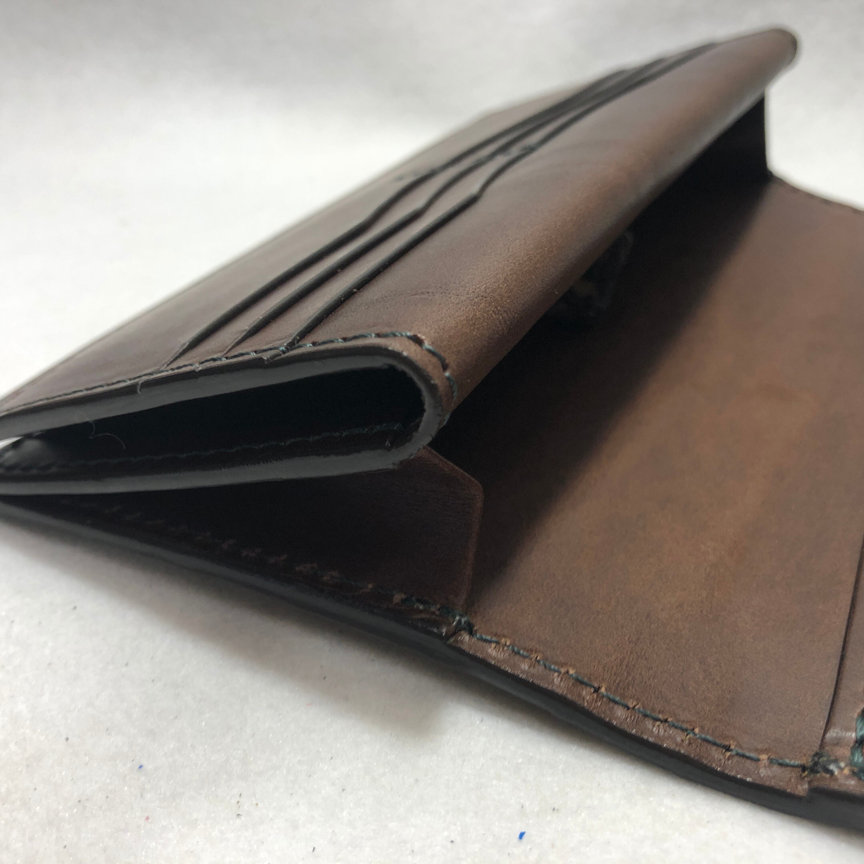 象革長財布 グリーン（象革）/ブラウンベース | Dolce Vita