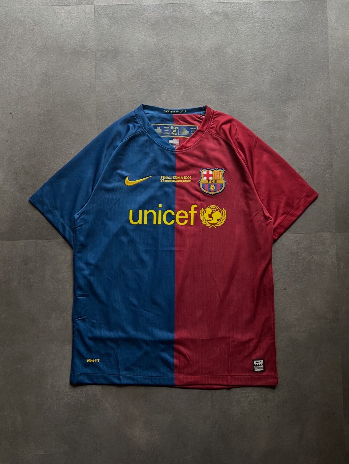 FC Barcelona FINAL ROMA 2009 ユニフォーム Nike L ブルー×ガーネット