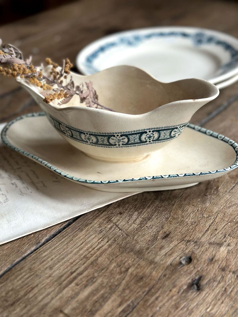 ソーシエール SALINS窯 クローバー 1900年代前期 | Brocante de La