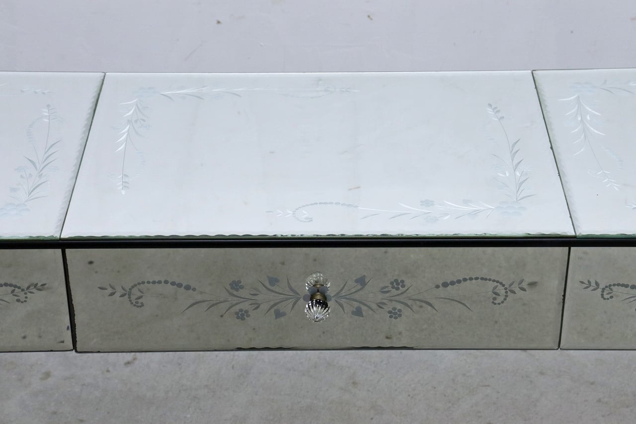 LAURA ASHLEY ローラアシュレイ ミラー 鏡面 コンソール ドレッサー