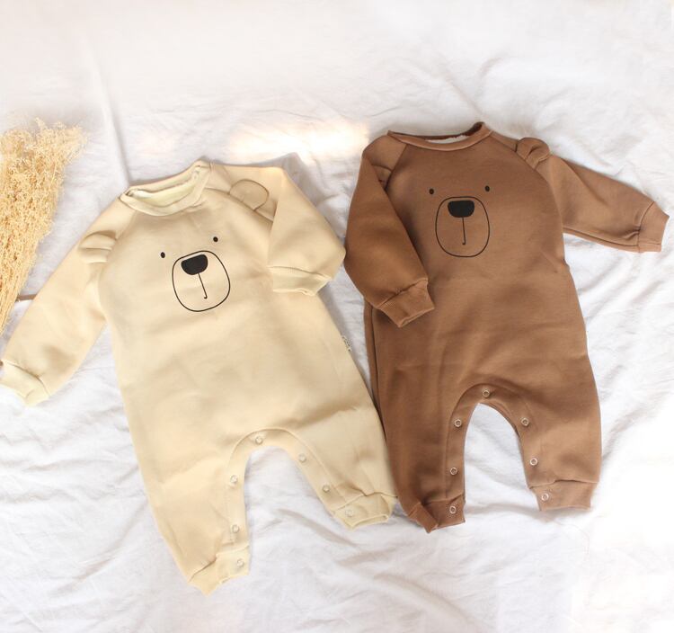ベビー ロンパース 66 80cm 新生児 セーター コットン ロンパース 冬 クマ 海外子供服専門通販サイト リーファ
