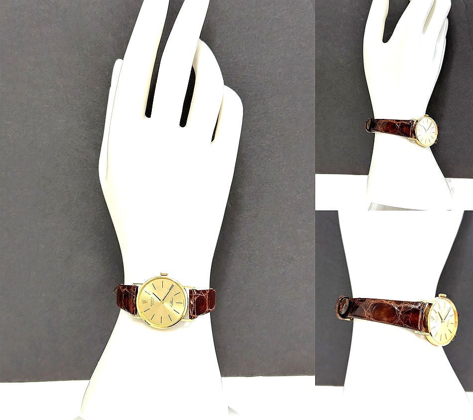 ROLEX ロレックス チェリーニ 金無垢 K18 YG ゴールド シャンパン